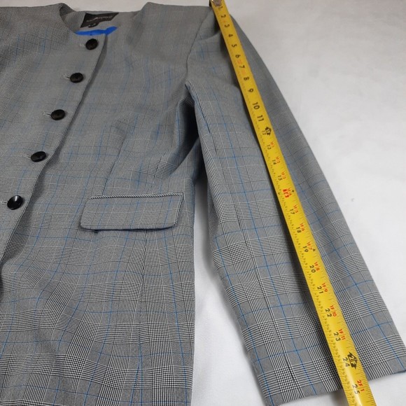 Sag Harbor Padded Shoulders Scoop Neck Suit Jacket size 14 - Picture 7 of 9